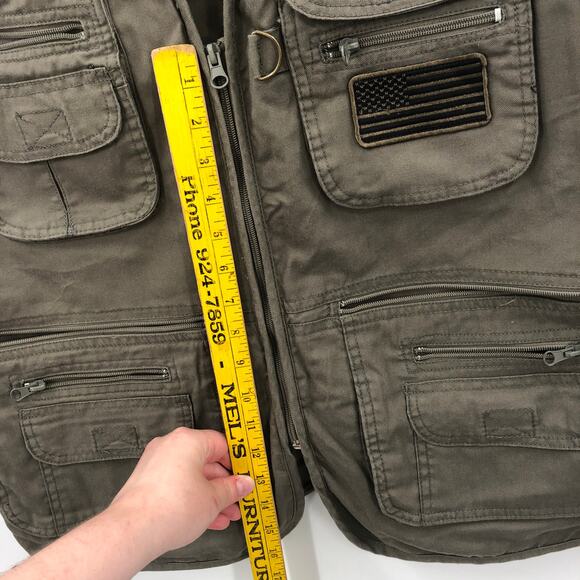 GUIDE GEAR Men's Full Zip Concealment, Photography, Shooting Vest Green Size L - Picture 5 of 11